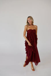 Kyra Ruffle Midi Dress