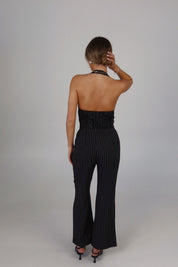 Pinstripe Halter Vest Top