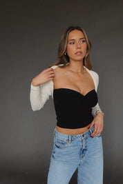 Brooklynn Twist Front Tube Top In Black