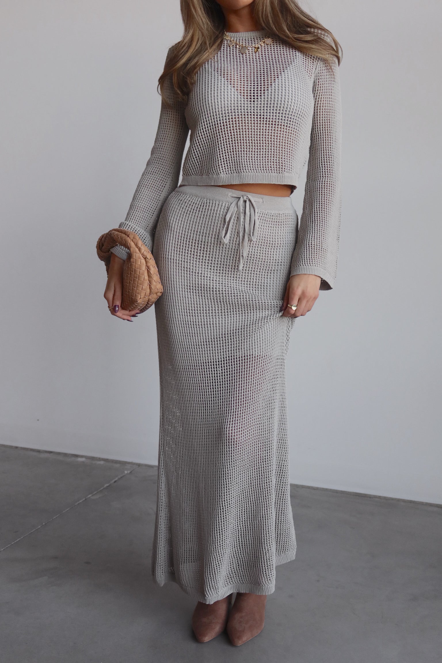 Luxe Crochet Midi Skirt