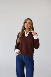Alexia Collared Contrast Sweater