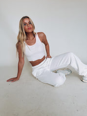 Naomi Joggers In White