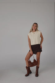 Cargo Envelope Skort in Charcoal