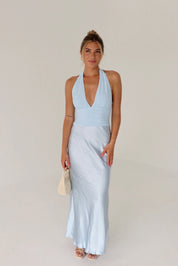 Veronika Ice Blue Maxi Dress