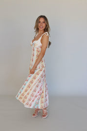 Piper linen Floral Midi Dress