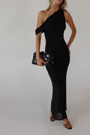 Demi One Shoulder Mesh Midi Dress