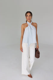 Veia Ice Blue Halter Top
