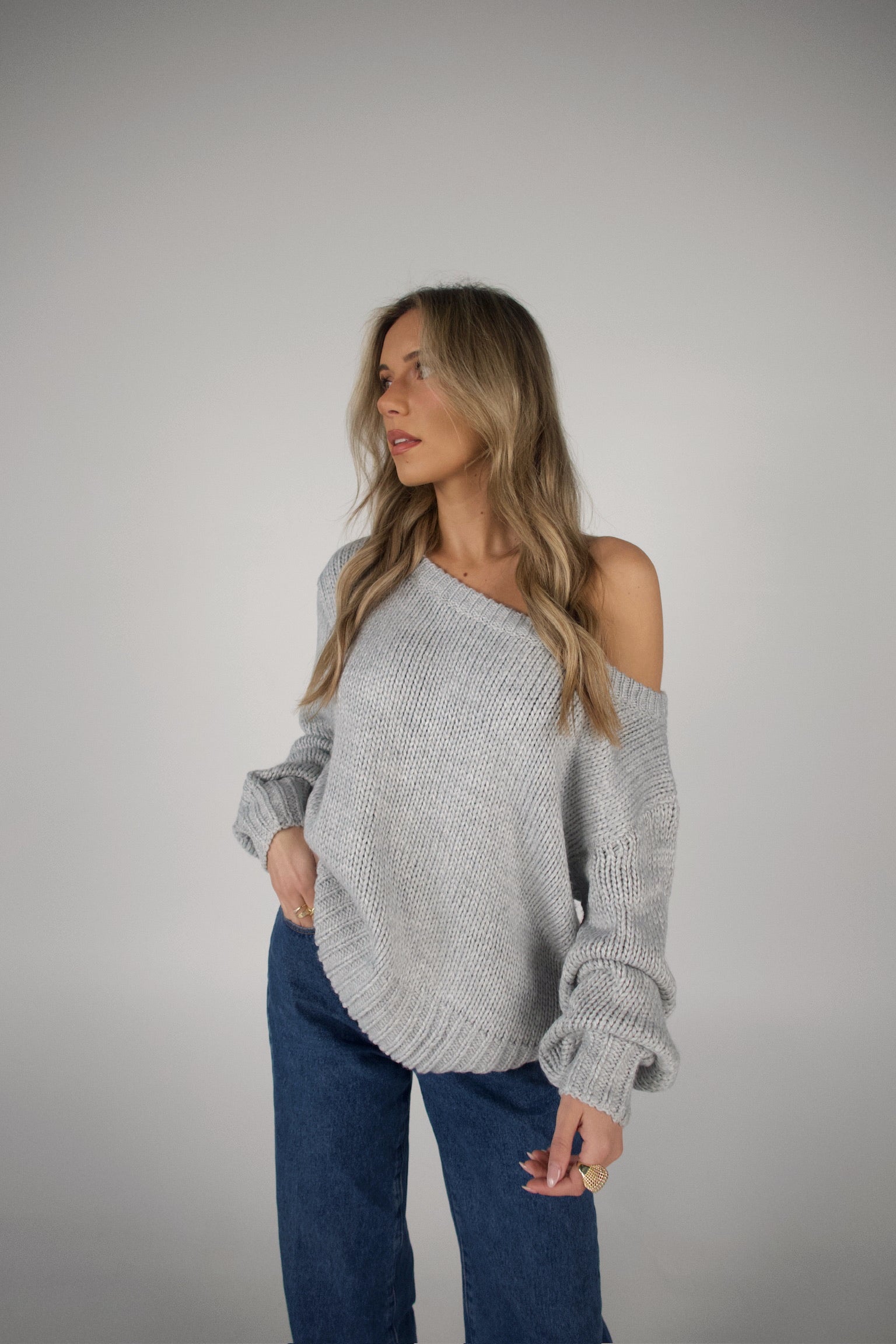 Brandy Off The Shoulder Sweater