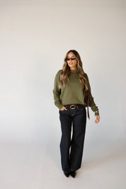 Lenny Relaxed Sweater in Vintage Olive
