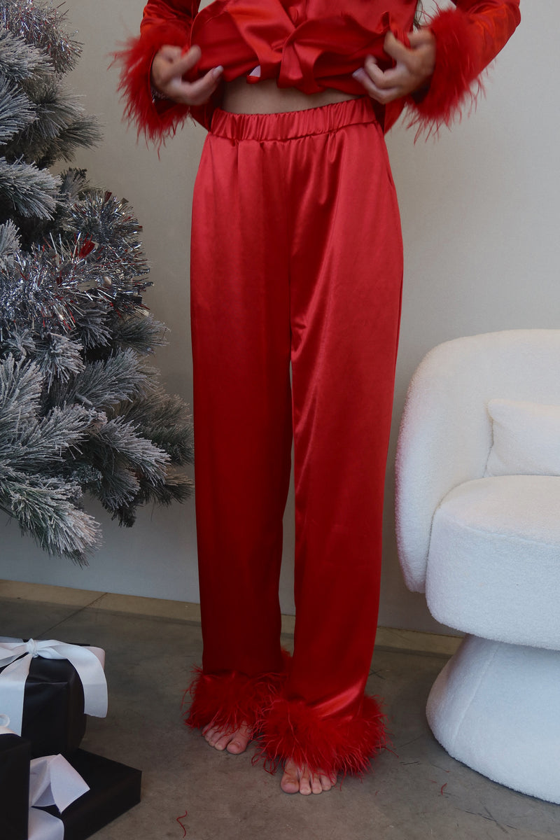 Santa Baby Satin Pajama Set