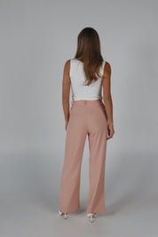 Lizzy High Waist Trousers In Blush