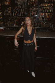 Austin Black Denim Vest