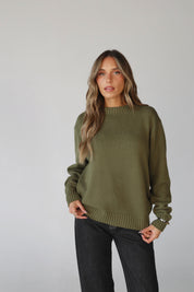 Lenny Relaxed Sweater in Vintage Olive