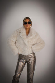 Snowfall Ivory Faux Fur Coat