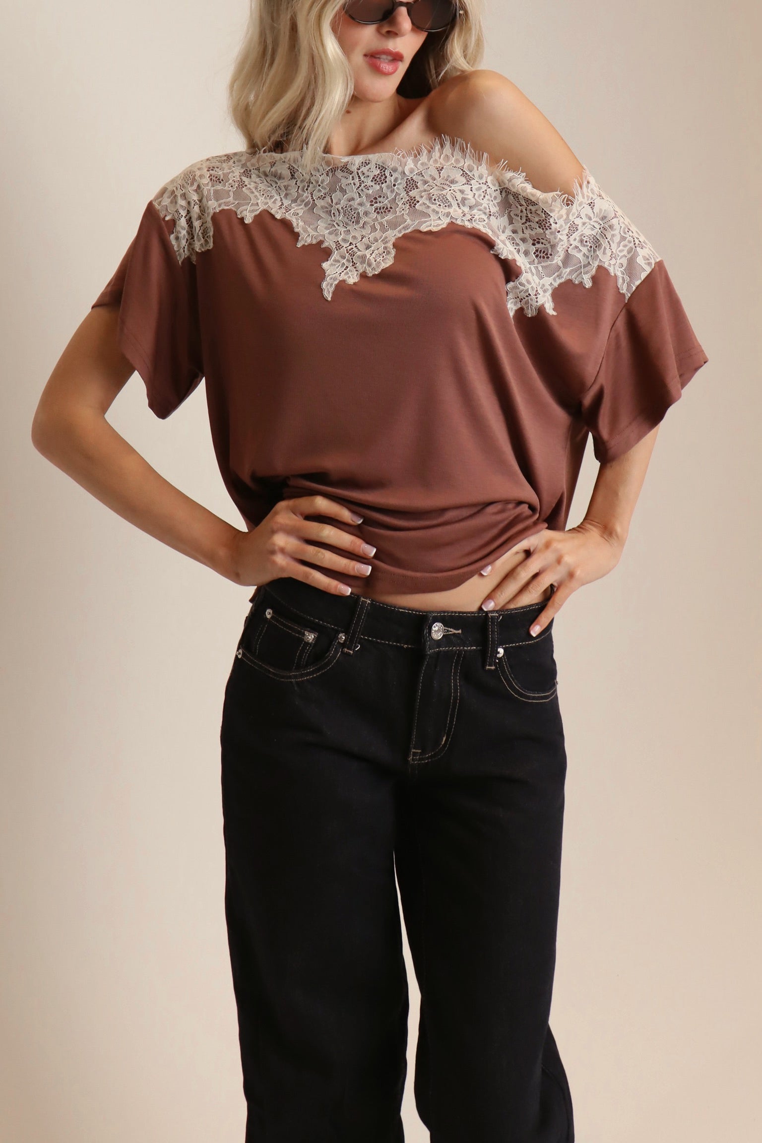 Phoebe Lace Off The Shouler Top