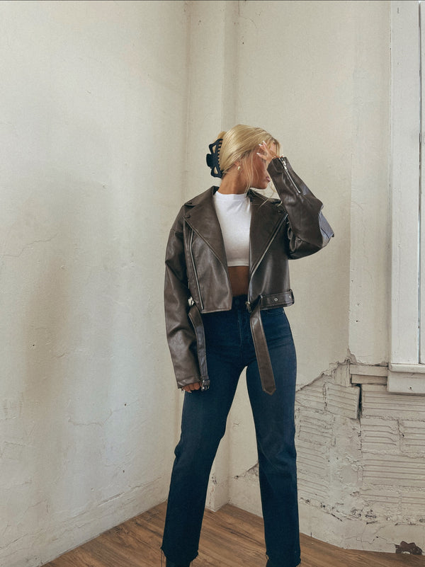 RESTOCKED: Aella Oversized Faux Leather Jacket