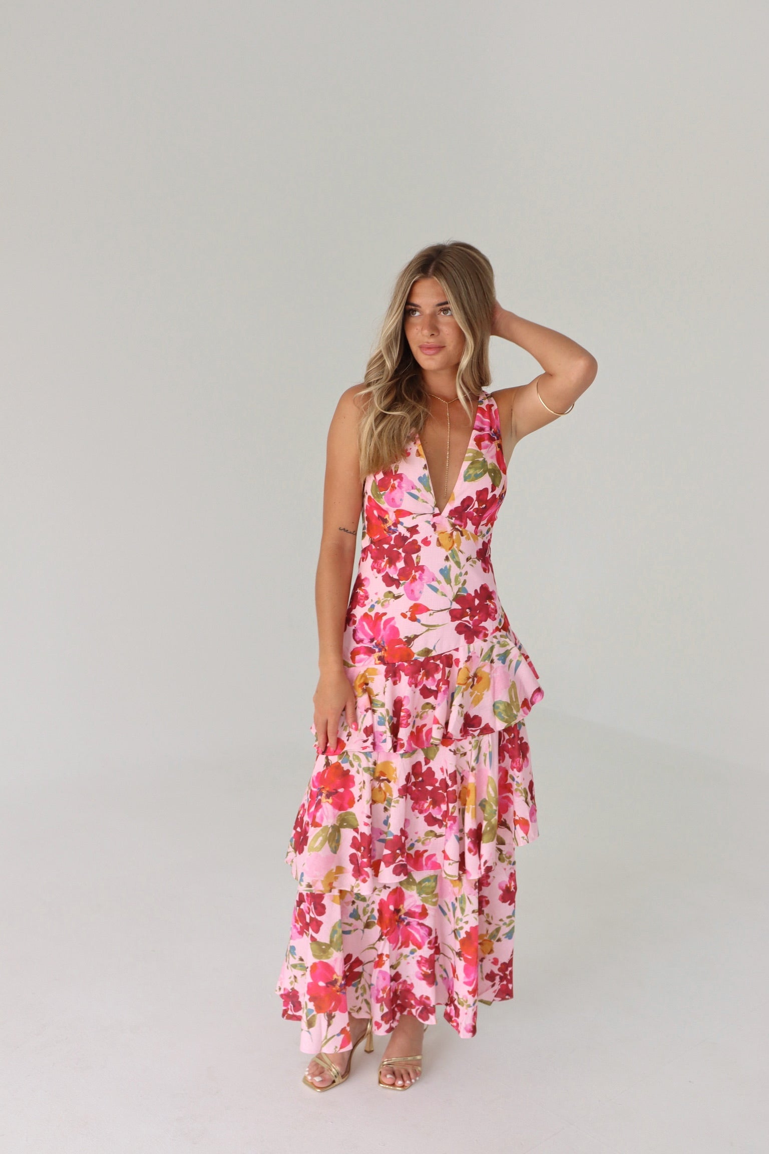 Ainsley Tiered Floral Maxi Dress