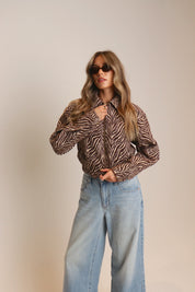 Animal Print Bomber Jacket