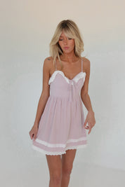 Baby Pink Scalloped Eyelet Dress