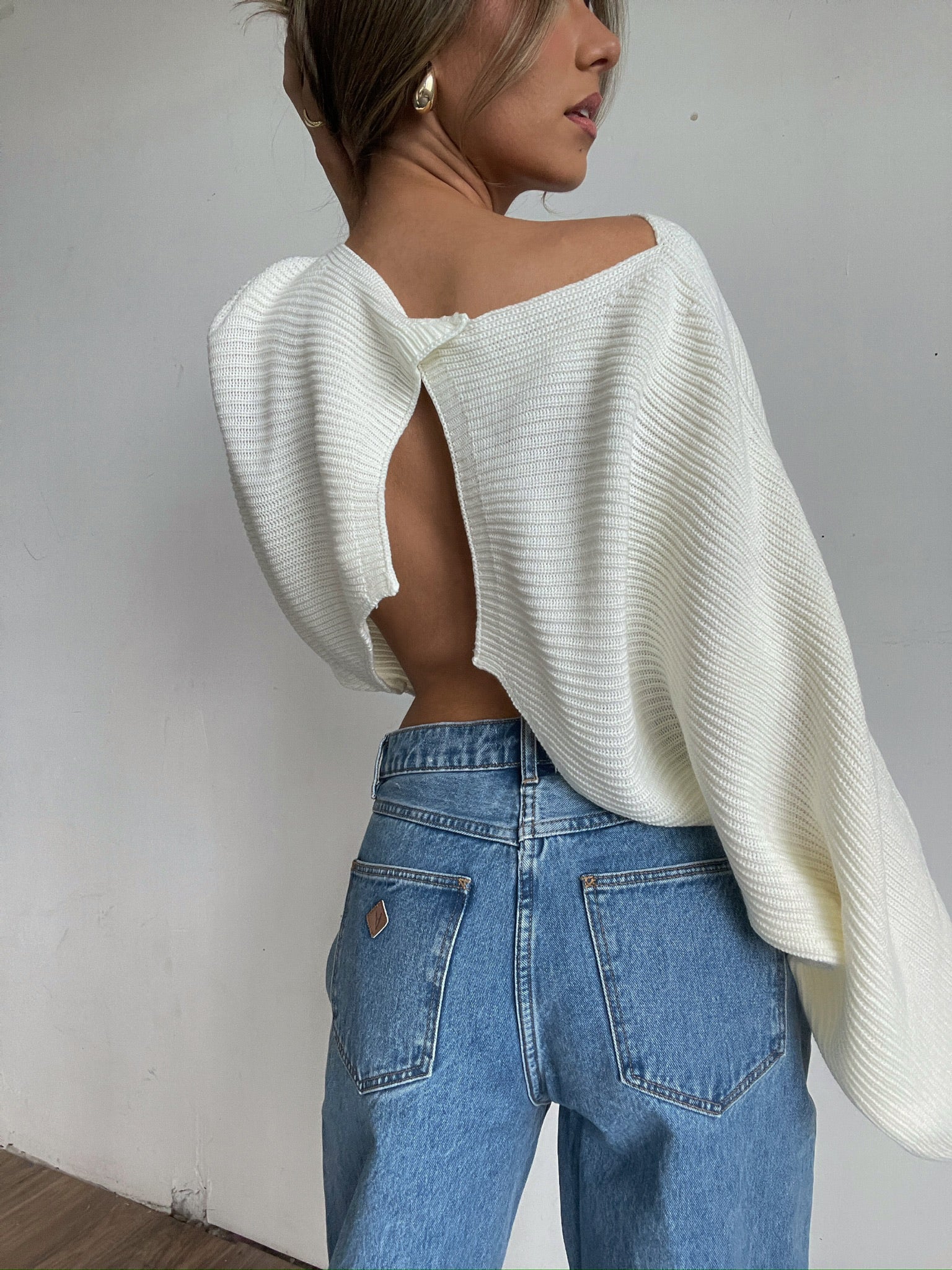 Kae Open Back Knit Sweater