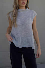 Noa Sleeveless Knit Top In Grey