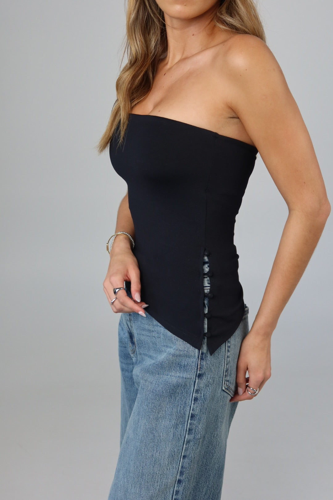 Jayne Asymmetrical Tube Top