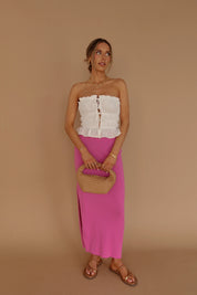 RESTOCKED : Orchid Ribbed Midi Skirt