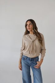 Tied Up Beige Sweater