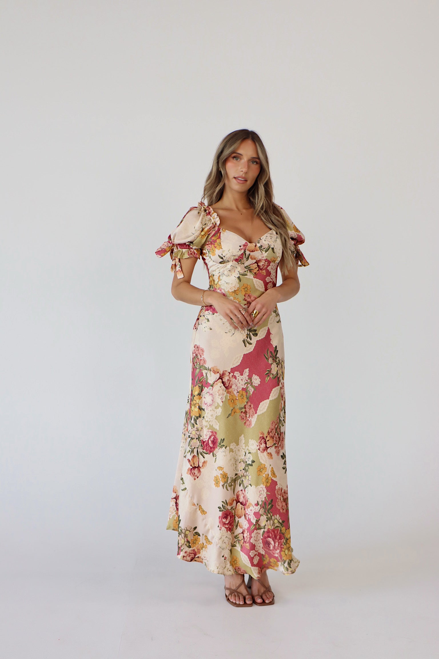 Paloma Patchwork Floral Maxi Dress
