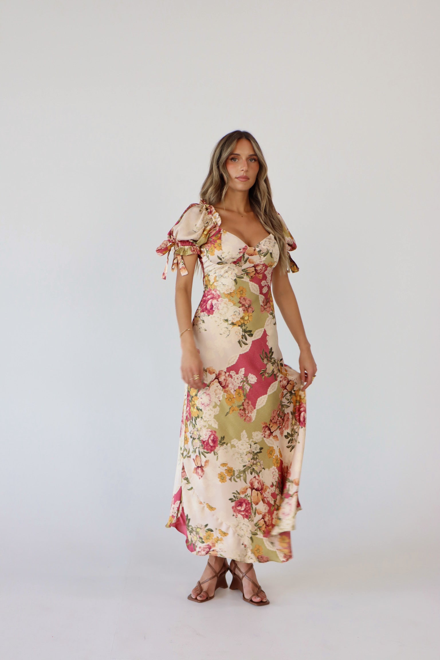 Paloma Patchwork Floral Maxi Dress