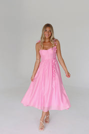 Aurora Floral Applique Midi Dress