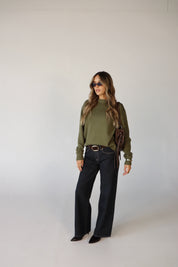 Lenny Relaxed Sweater in Vintage Olive