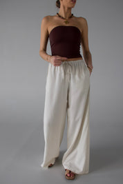 Nylee Seamless Tube Top in Brown