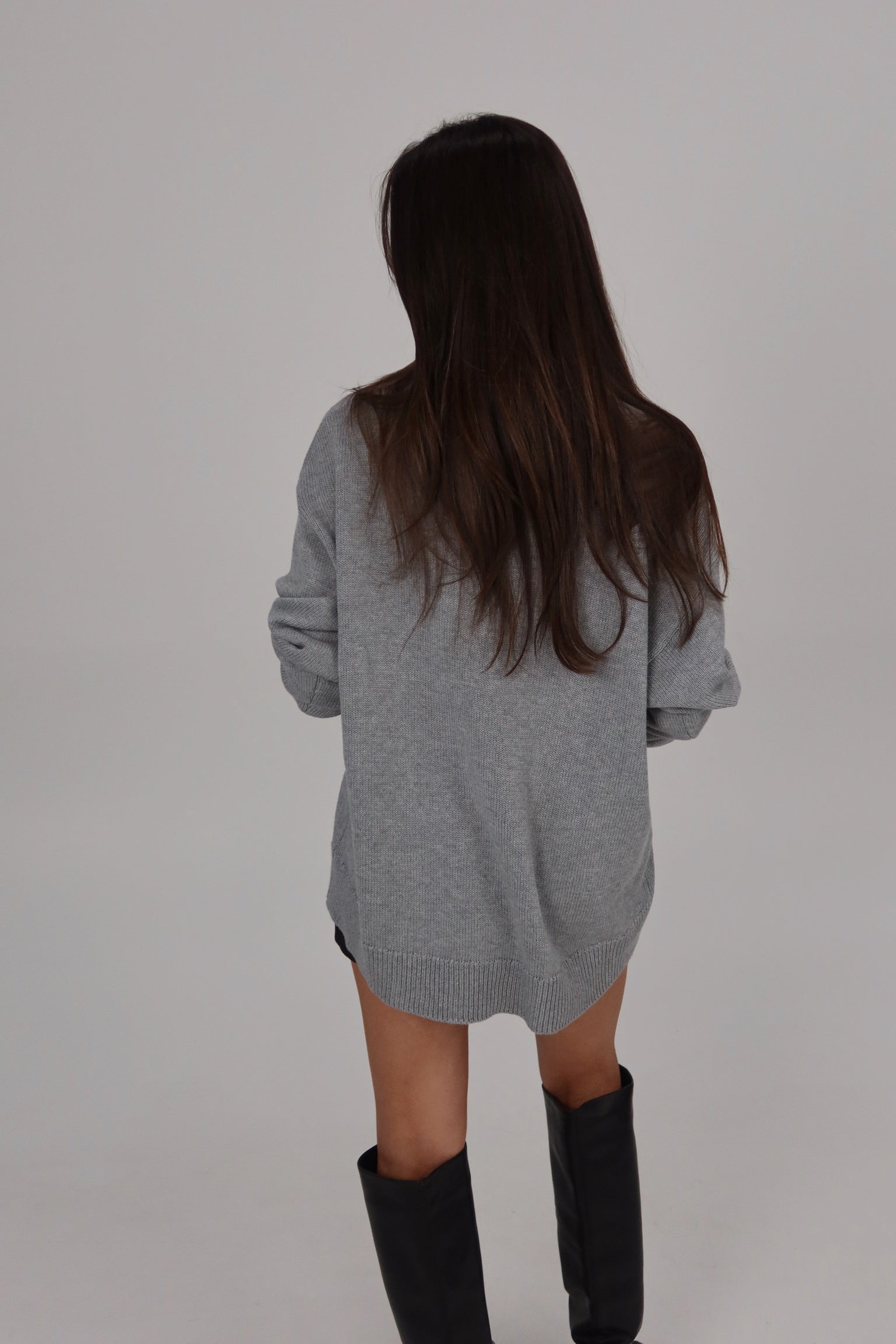 Poplin Collar Oversized Sweater