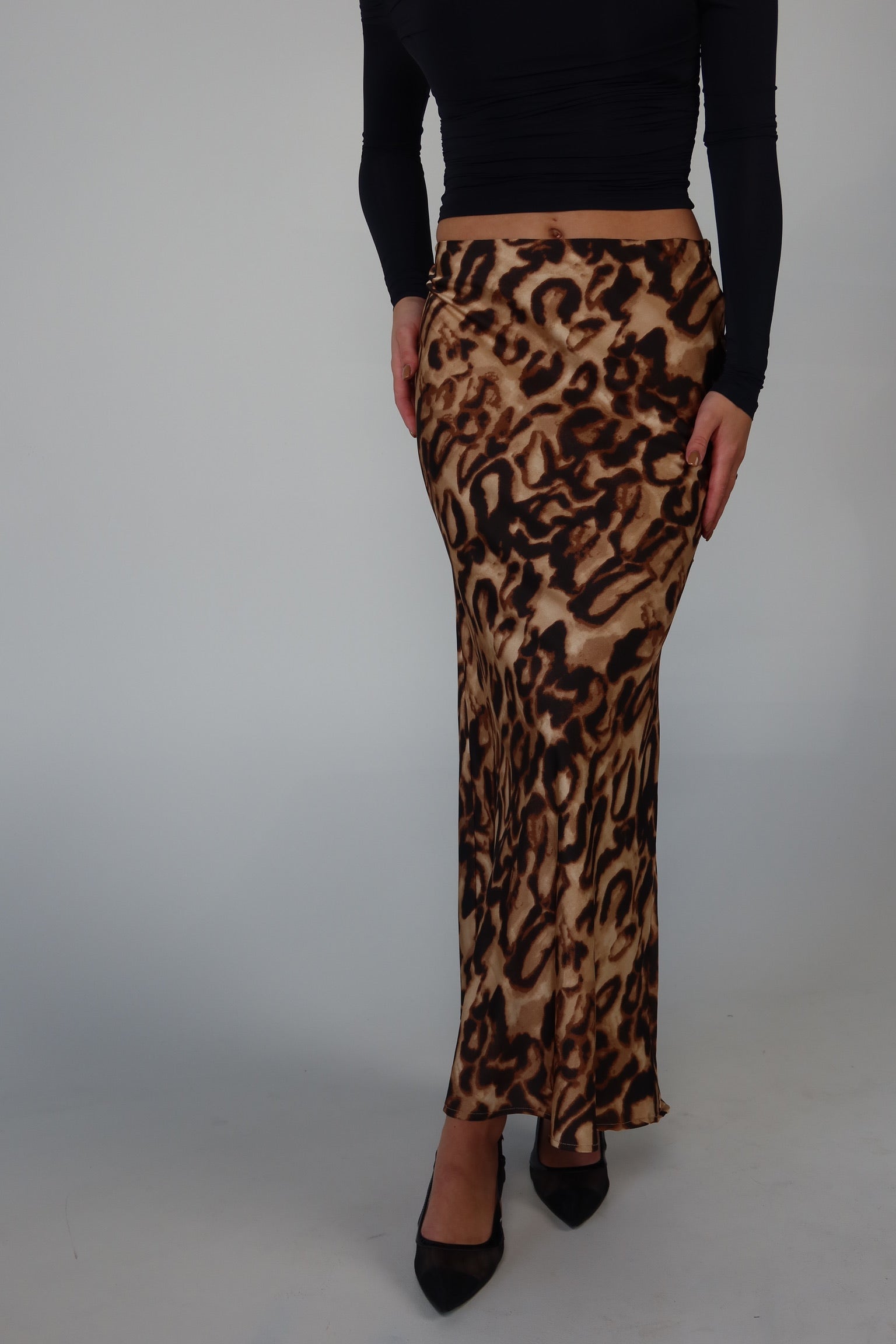 Leopard Print Maxi Skirt