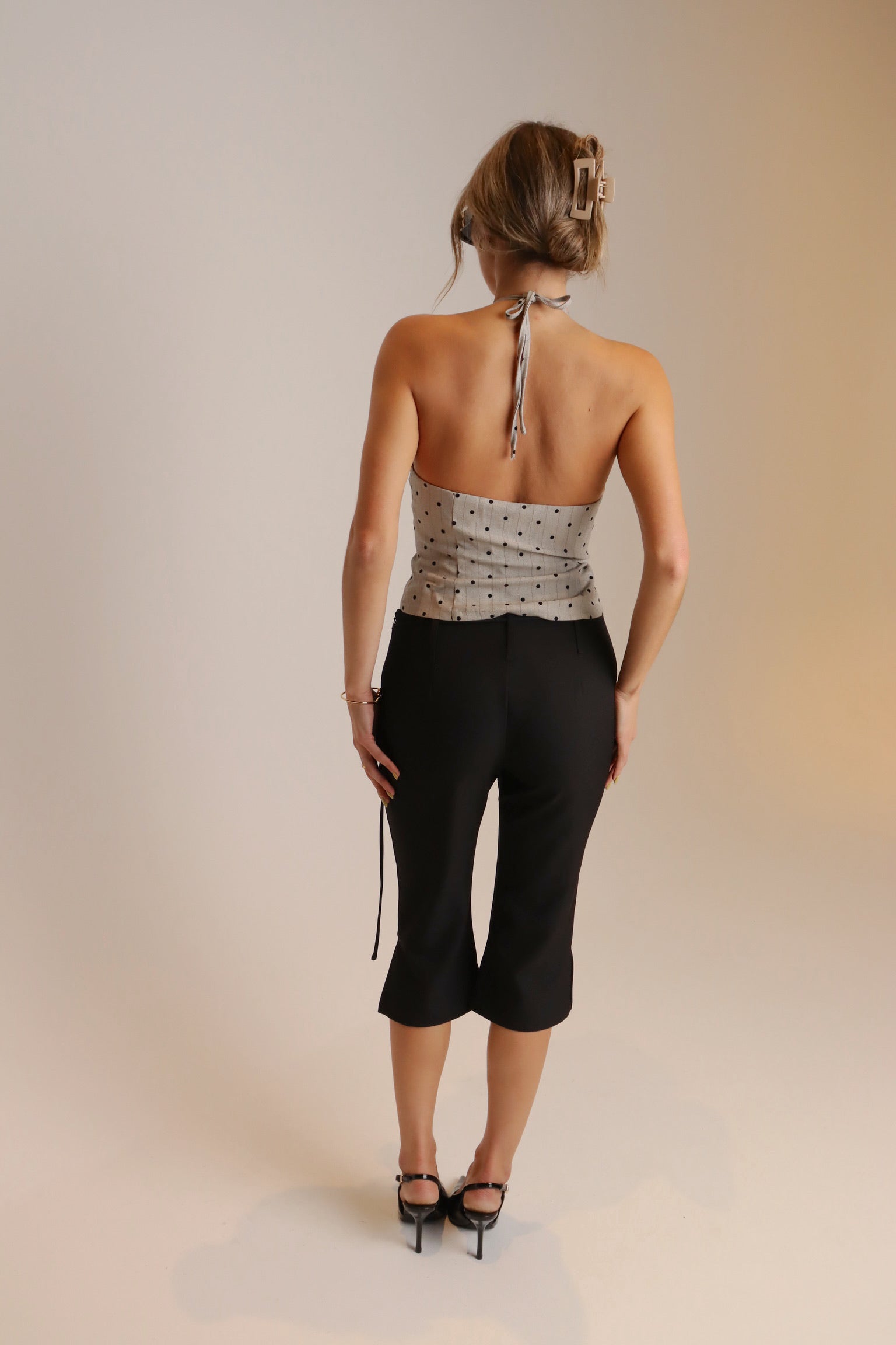 Riley Black Belted Capri