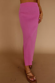 RESTOCKED : Orchid Ribbed Midi Skirt