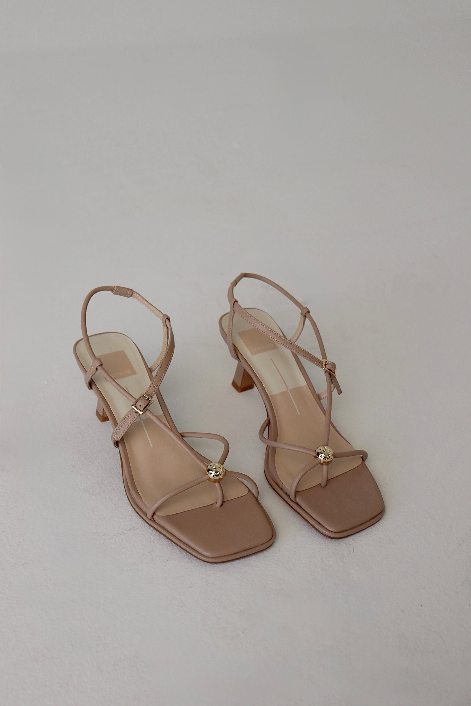DOLCE VITA : Mylee Heel In Lt. Tan Leather