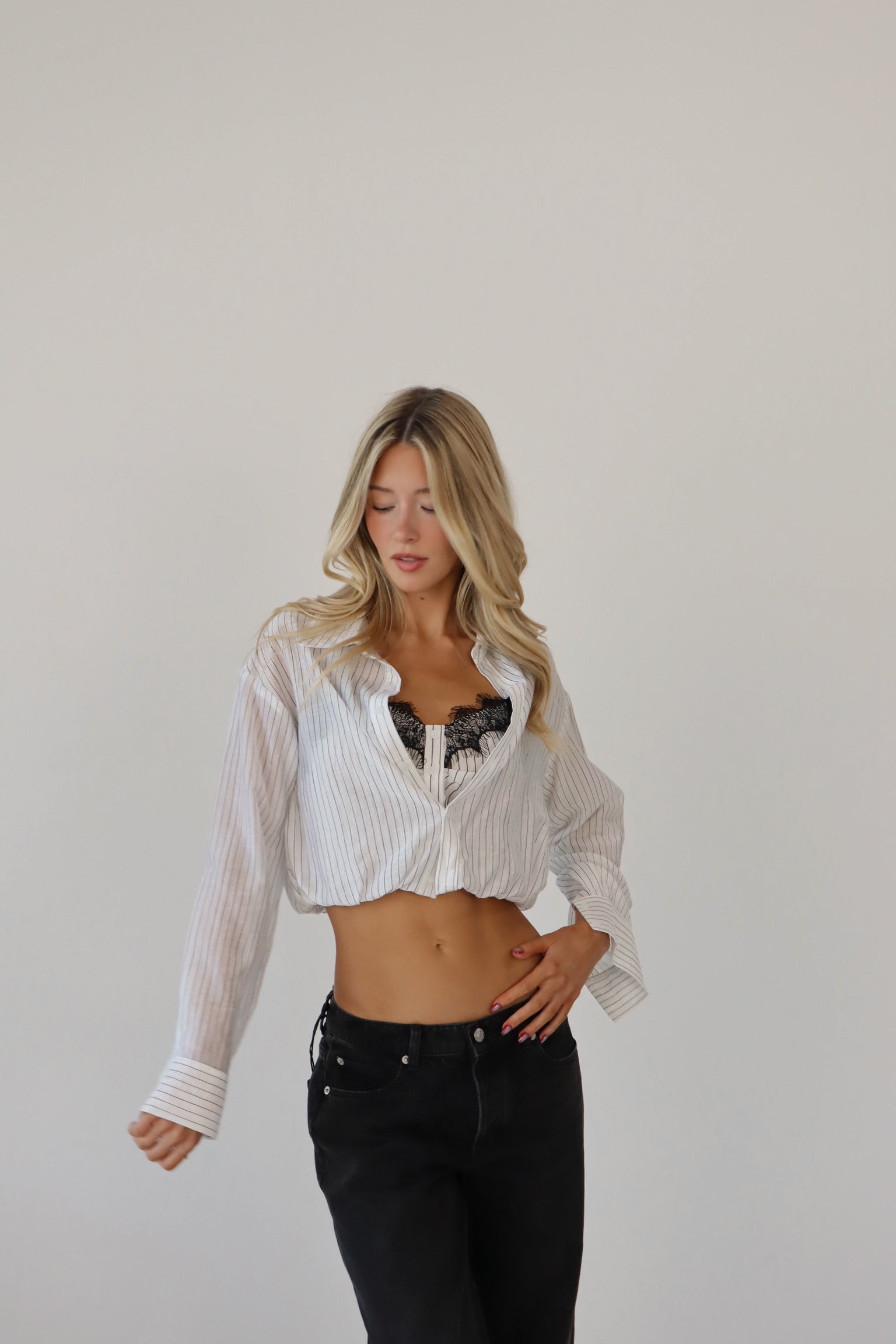 Tatum Layered Button Down Top