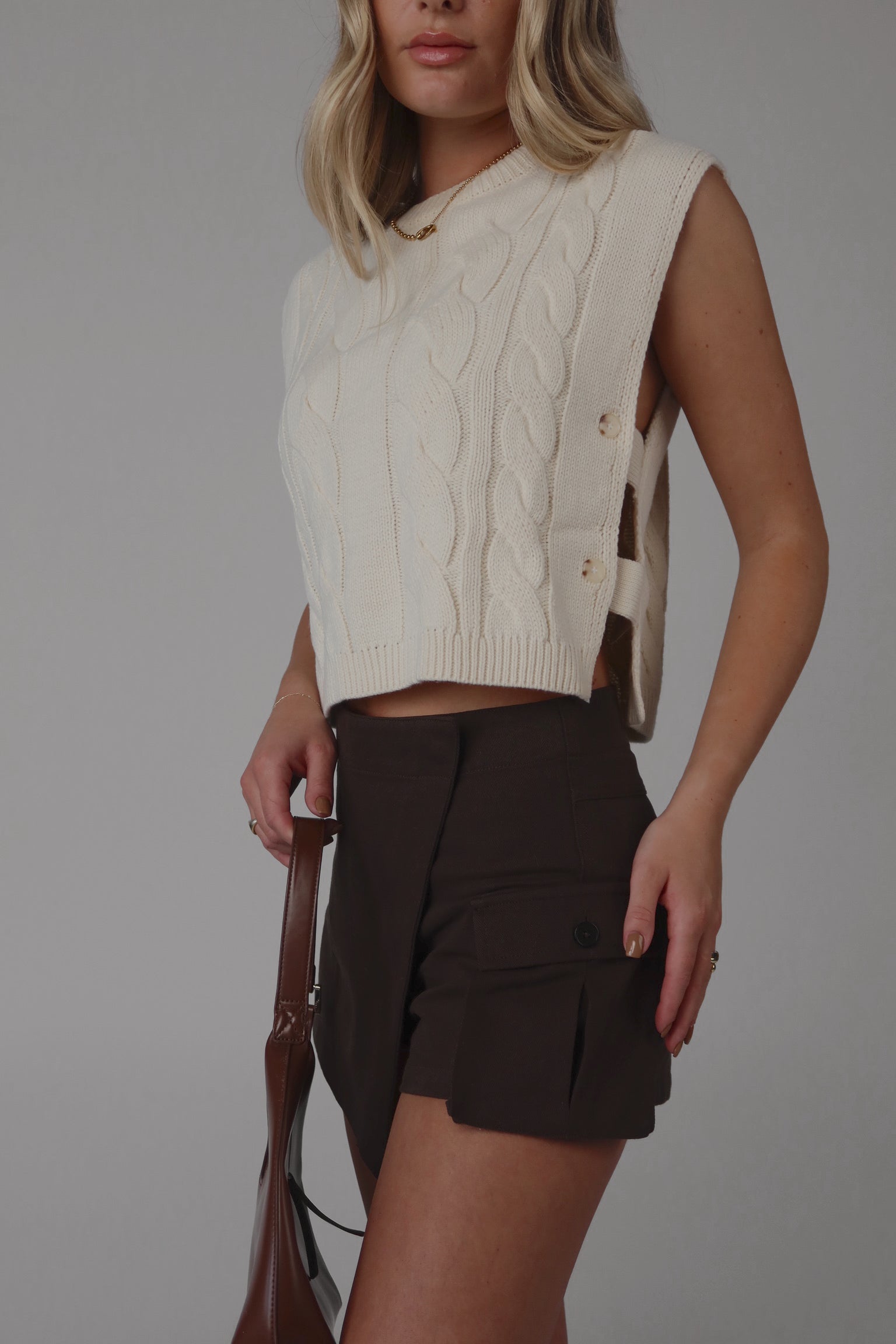 Savannah Sleeveless Knit Sweater