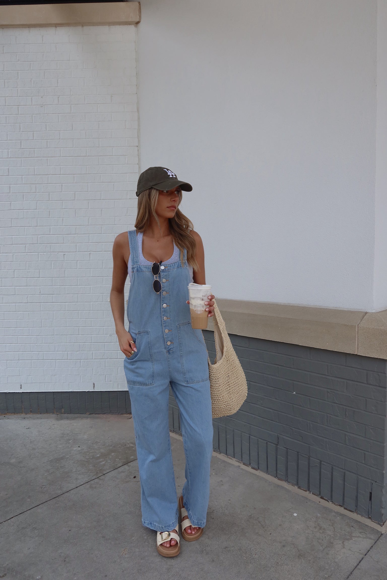 Kaeli Oversized Denim Overall Pant