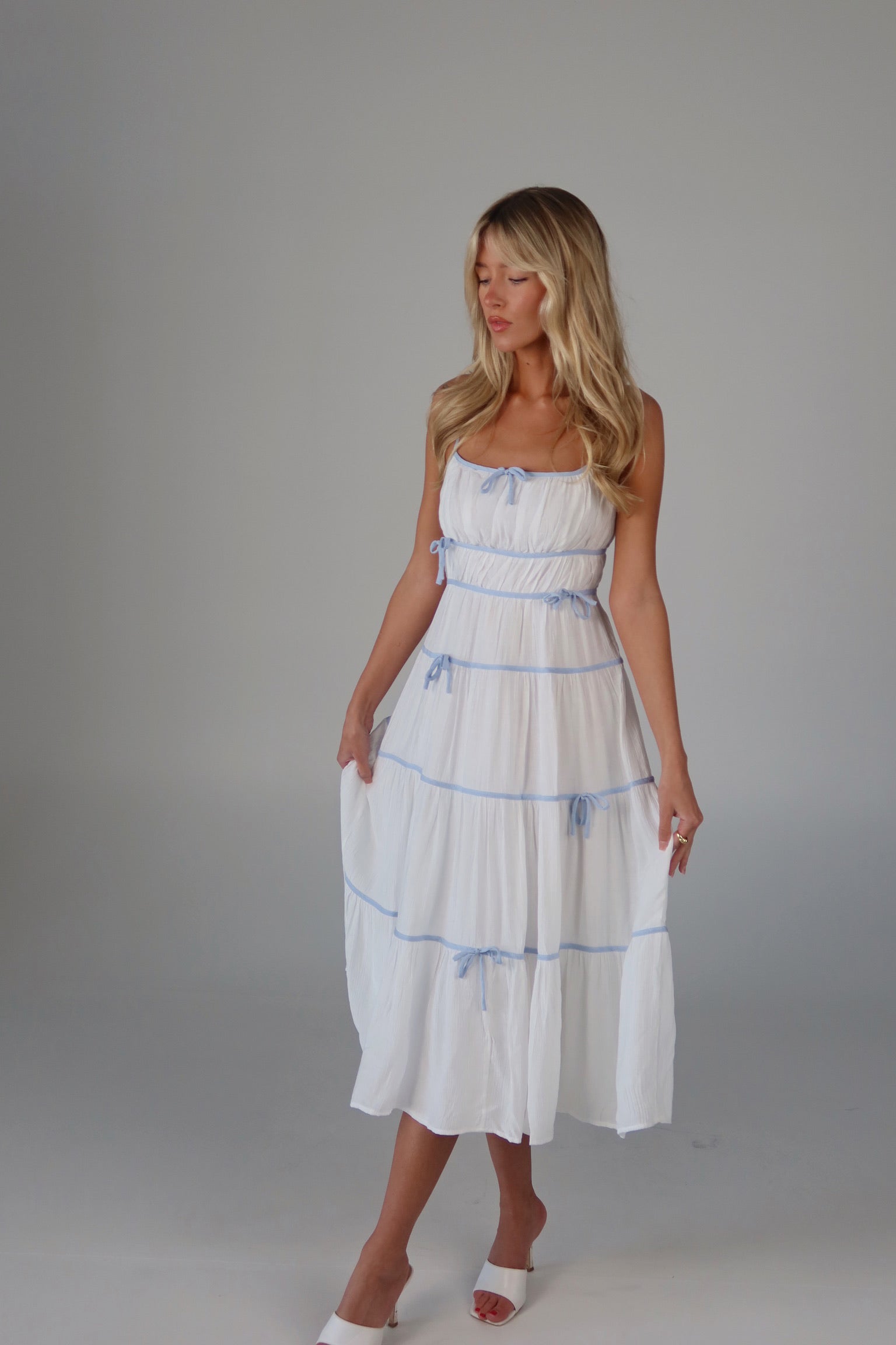 Leah Bow Midi Dress