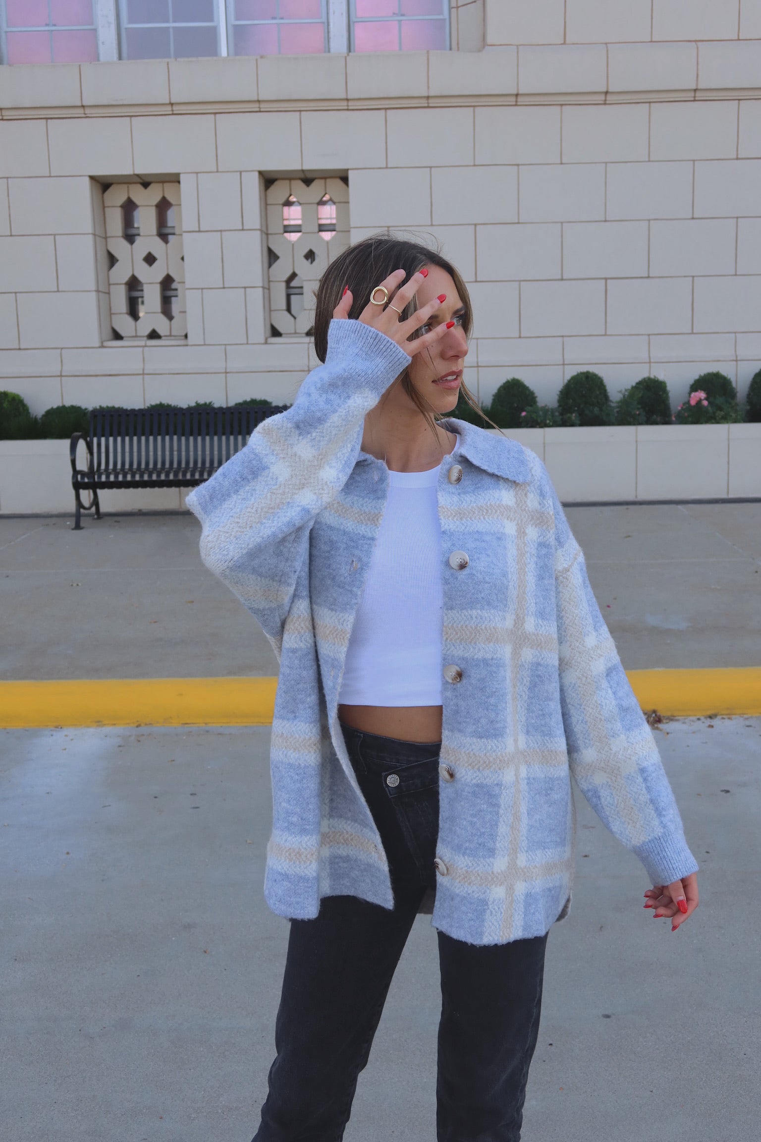 Bailey Plaid Oversized Jacket