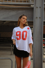 Nebraska Boyfriend Jersey In White