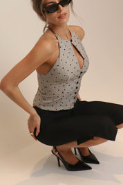 Blair Polka Dot Halter Top