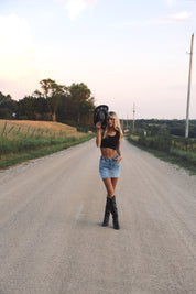 Black Cropped Tank