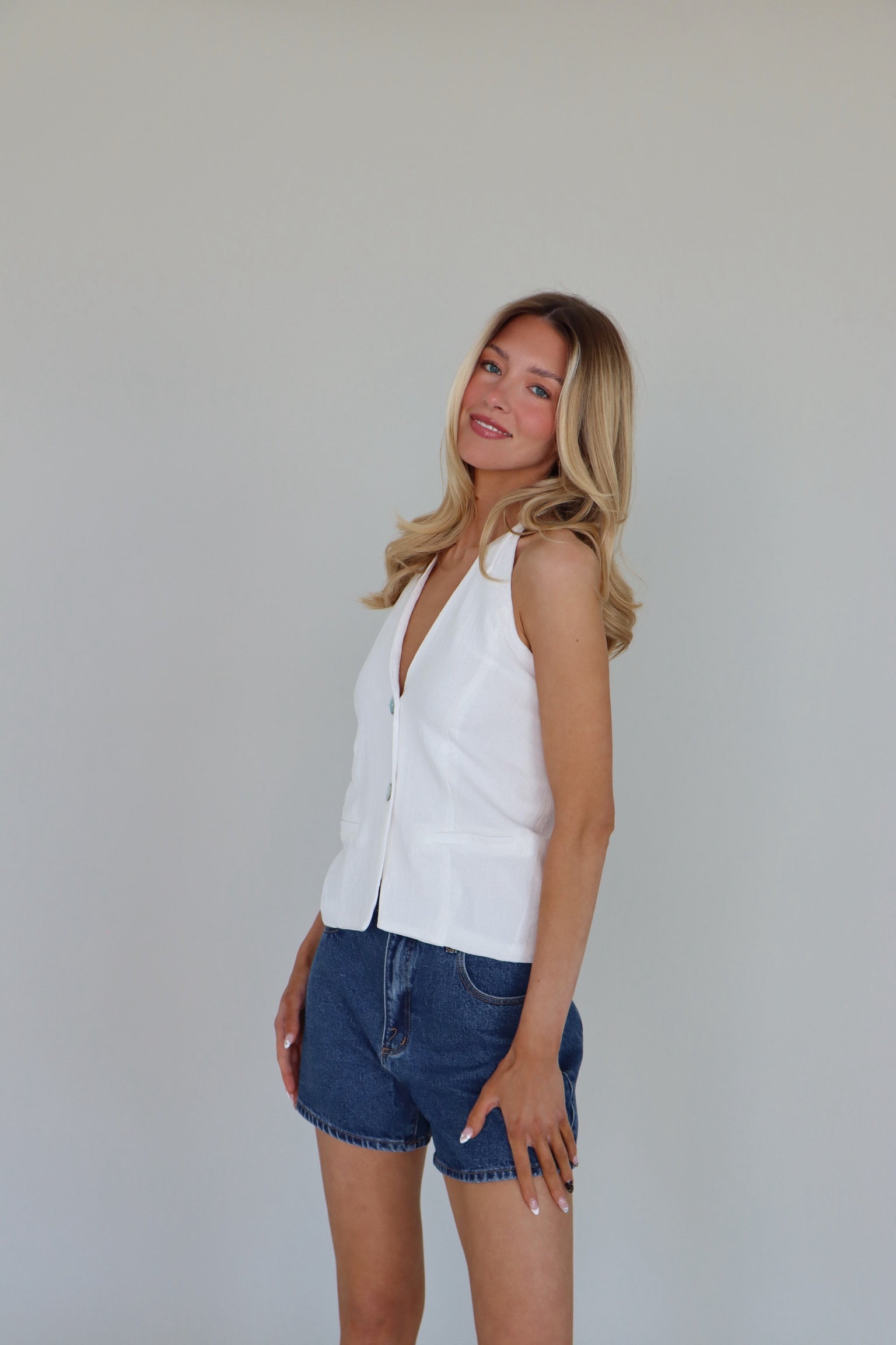 Rory Linen Halter Top