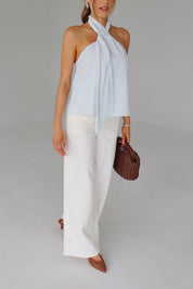 Veia Ice Blue Halter Top
