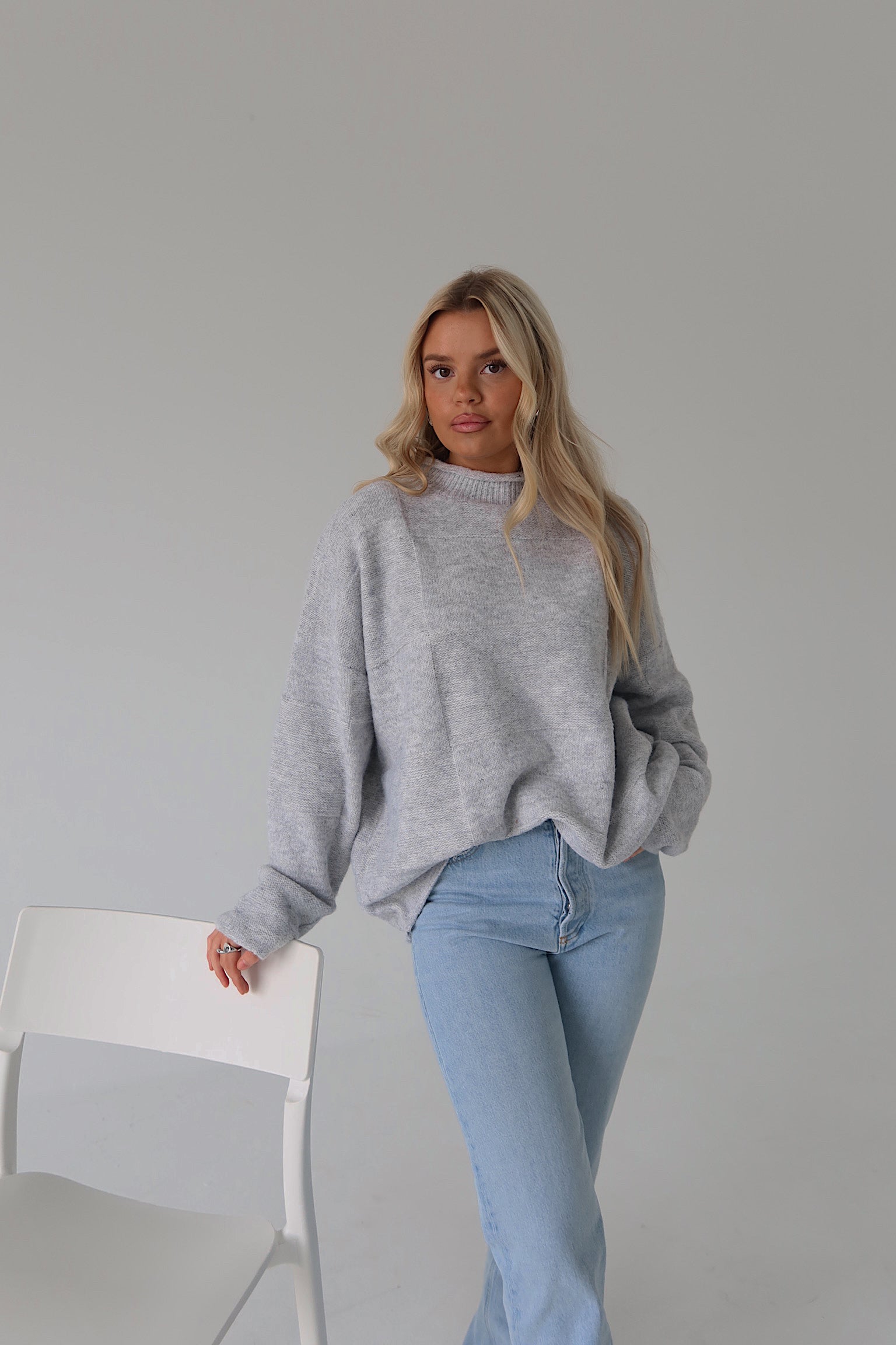 Ryleigh Grey Mock Neck Sweater