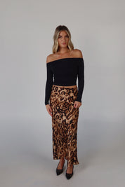 Leopard Print Maxi Skirt